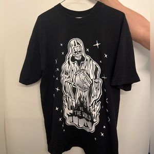 Warren Lotas original black screen print shirt - Size M